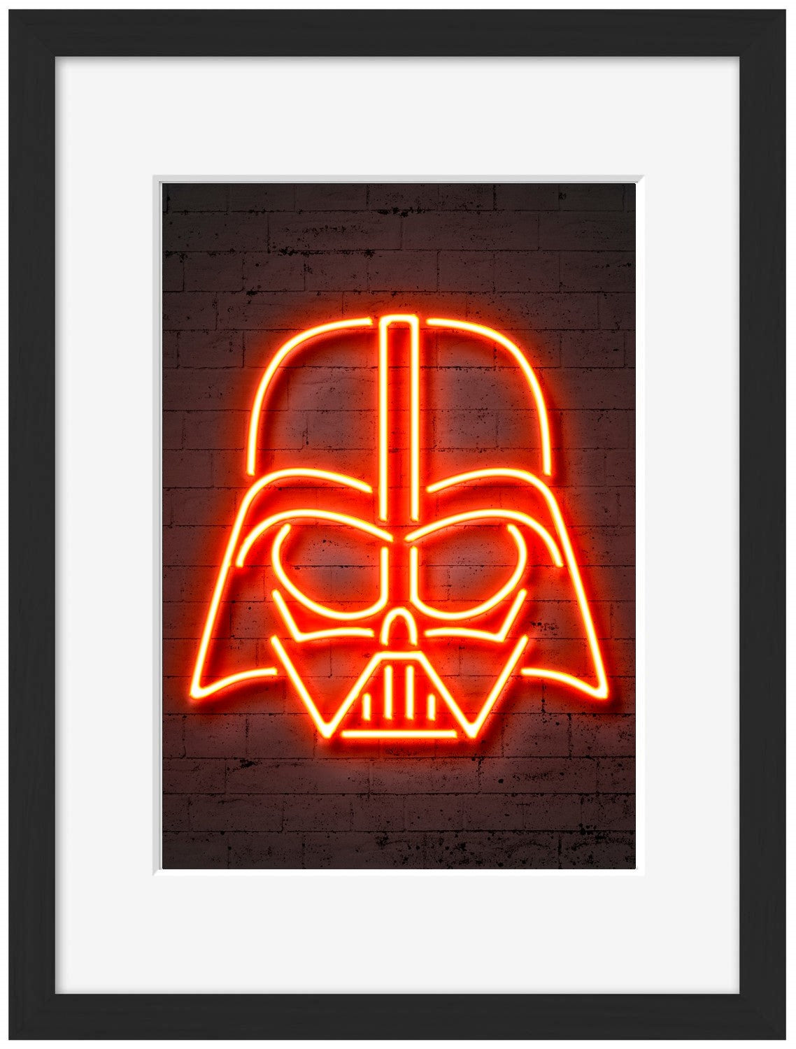 Vader-neon-art, print-Framed Print-30 x 40 cm-BLUE SHAKER