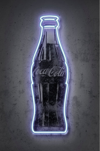 Coke-alt, neon-art, print-Print-30 x 40 cm-BLUE SHAKER
