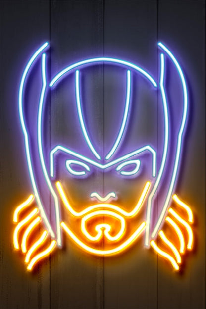 Thor-neon-art, print-Print-30 x 40 cm-BLUE SHAKER