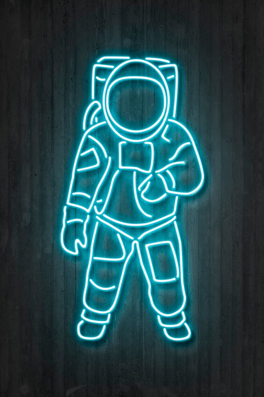 Astronaut-neon-art, print-Print-30 x 40 cm-BLUE SHAKER