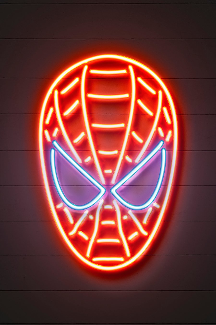 Spiderman-neon-art, print-Print-30 x 40 cm-BLUE SHAKER