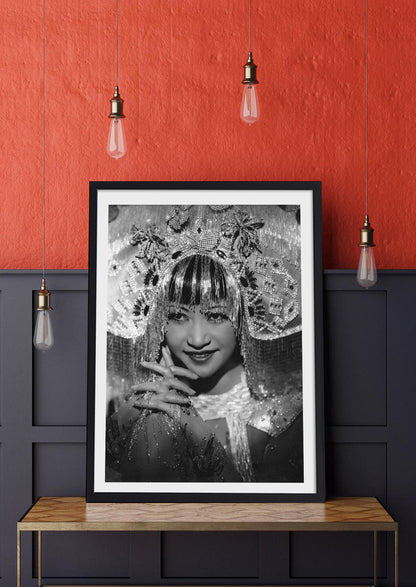 Anna May Wong Music Hall-bw-portrait, print-BLUE SHAKER