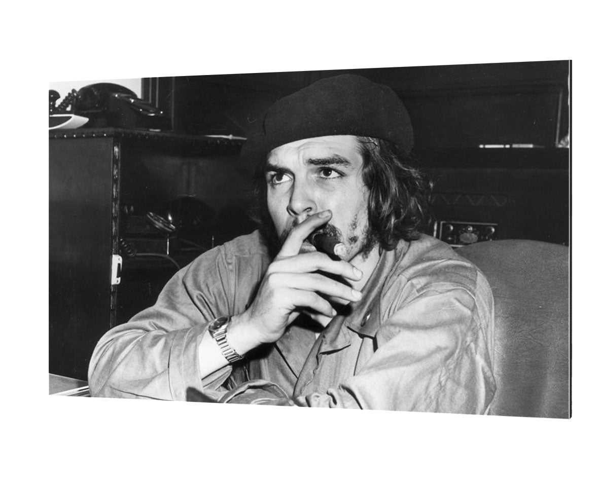 Che Guevara-bw-portrait, print-Alu Dibond 3mm-40 x 60 cm-BLUE SHAKER