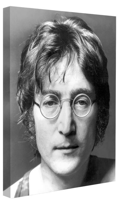 John Lennon-bw-portrait, print-Canvas Print - 20 mm Frame-50 x 75 cm-BLUE SHAKER