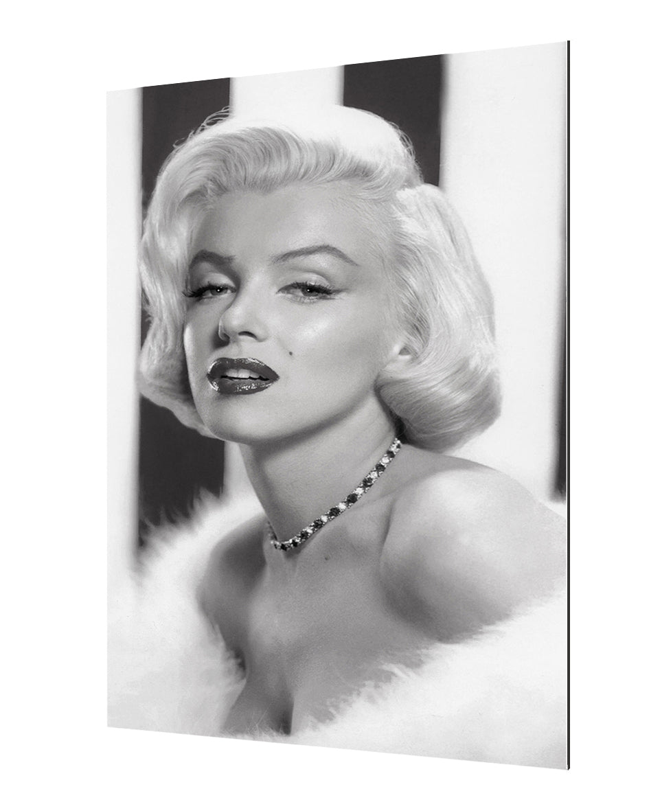 Marilyn Monroe – Beauty-bw-portrait, print-Alu Dibond 3mm-40 x 60 cm-BLUE SHAKER