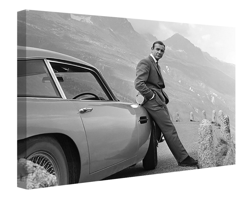 Sean Connery - Aston Martin - Blue Shaker - Poster Affiche -