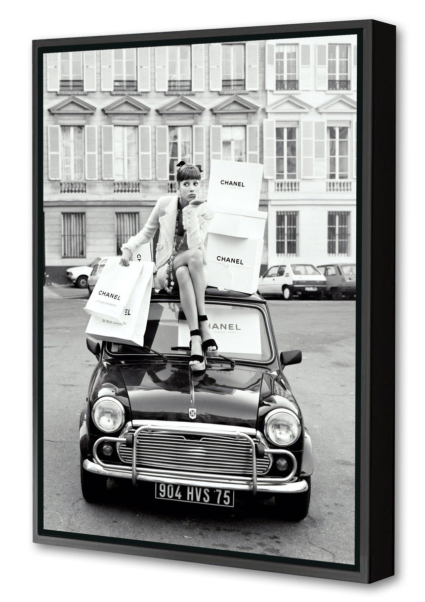 Shopping in Paris - Blue Shaker - Poster Affiche -