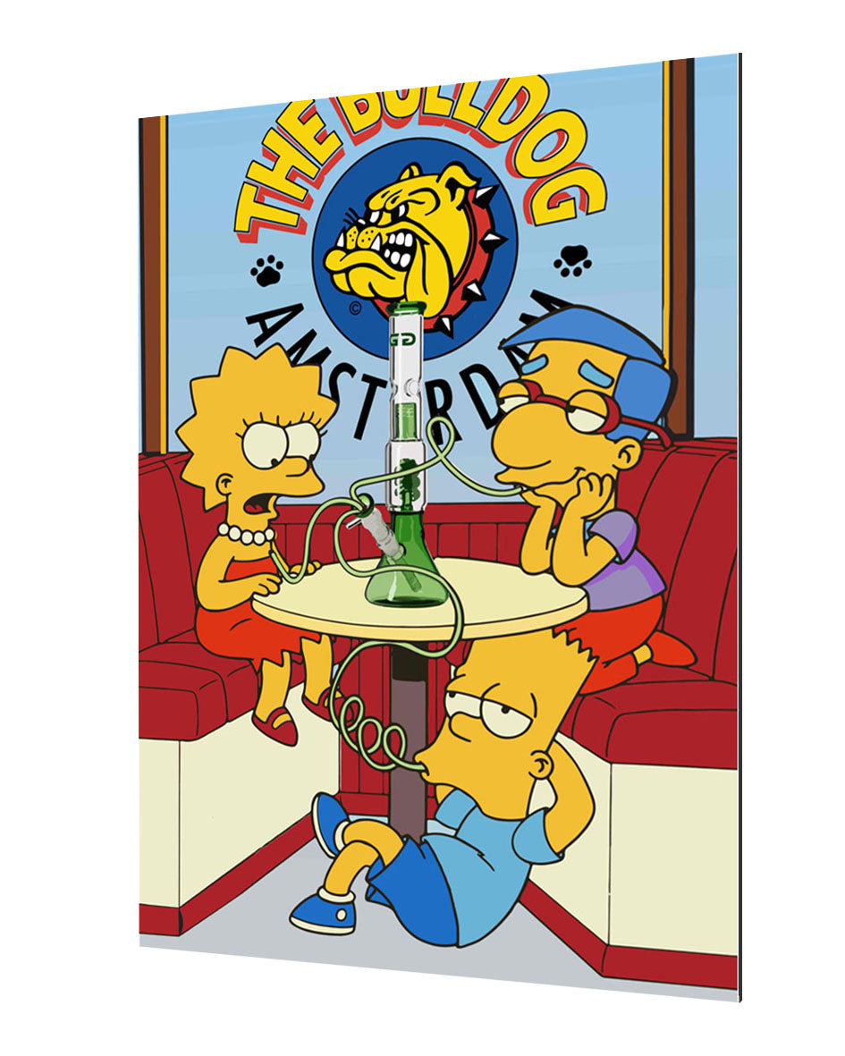 Simpson Bang-cartoons, print-Alu Dibond 3mm-40 x 60 cm-BLUE SHAKER