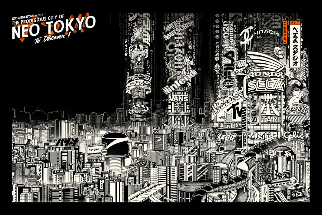 Neo Tokyo-paiheme-studio, print-Print-30 x 40 cm-BLUE SHAKER