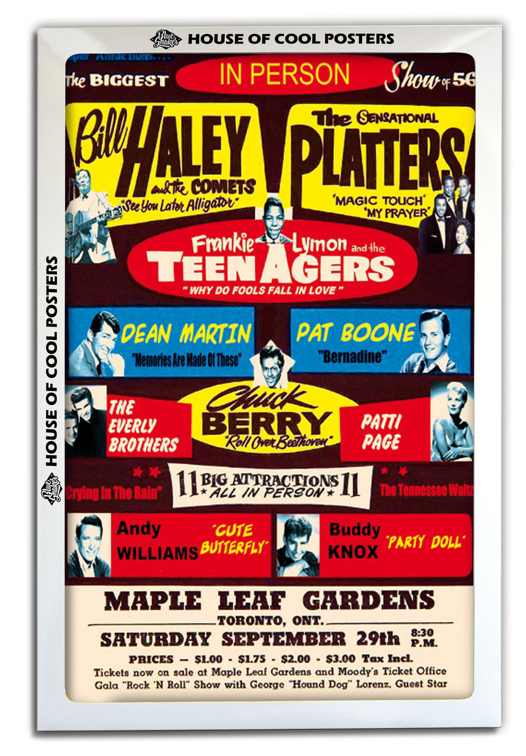 Bill Haley & The Platters-concerts, print-BLUE SHAKER