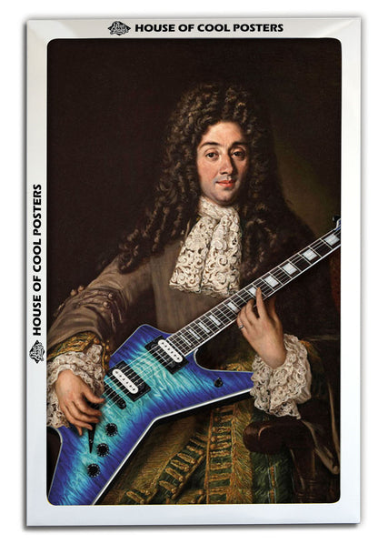 Guitare 4-historical, print-BLUE SHAKER