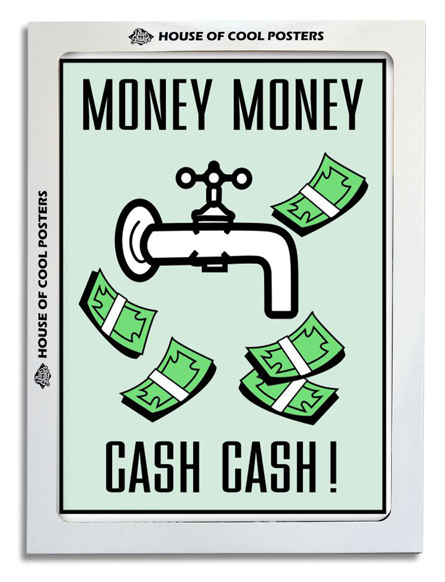Money Money-monopoly, print-BLUE SHAKER