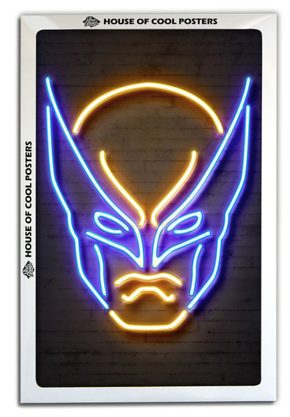 Wolverine-neon-art, print-BLUE SHAKER