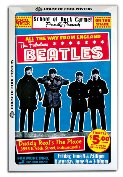 The Fabulous Beatles-concerts, print-BLUE SHAKER