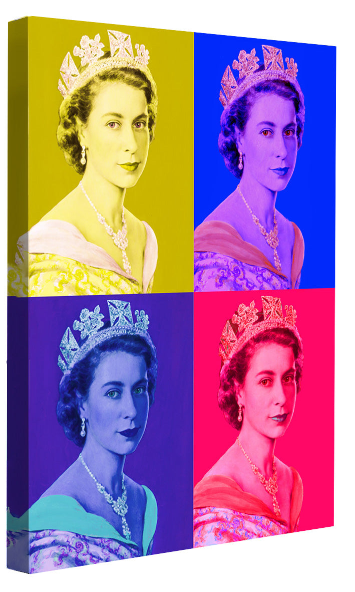 Queen Elizabeth-expositions, print-Canvas Print - 20 mm Frame-50 x 75 cm-BLUE SHAKER