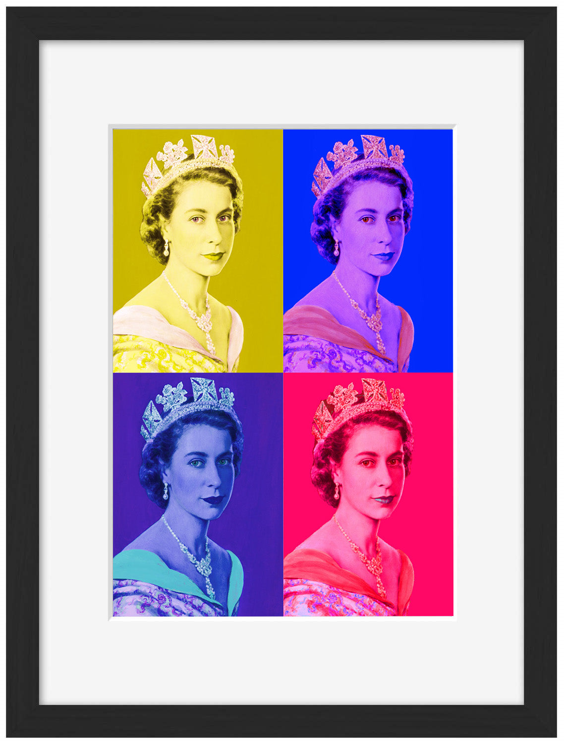 Queen Elizabeth-expositions, print-BLUE SHAKER