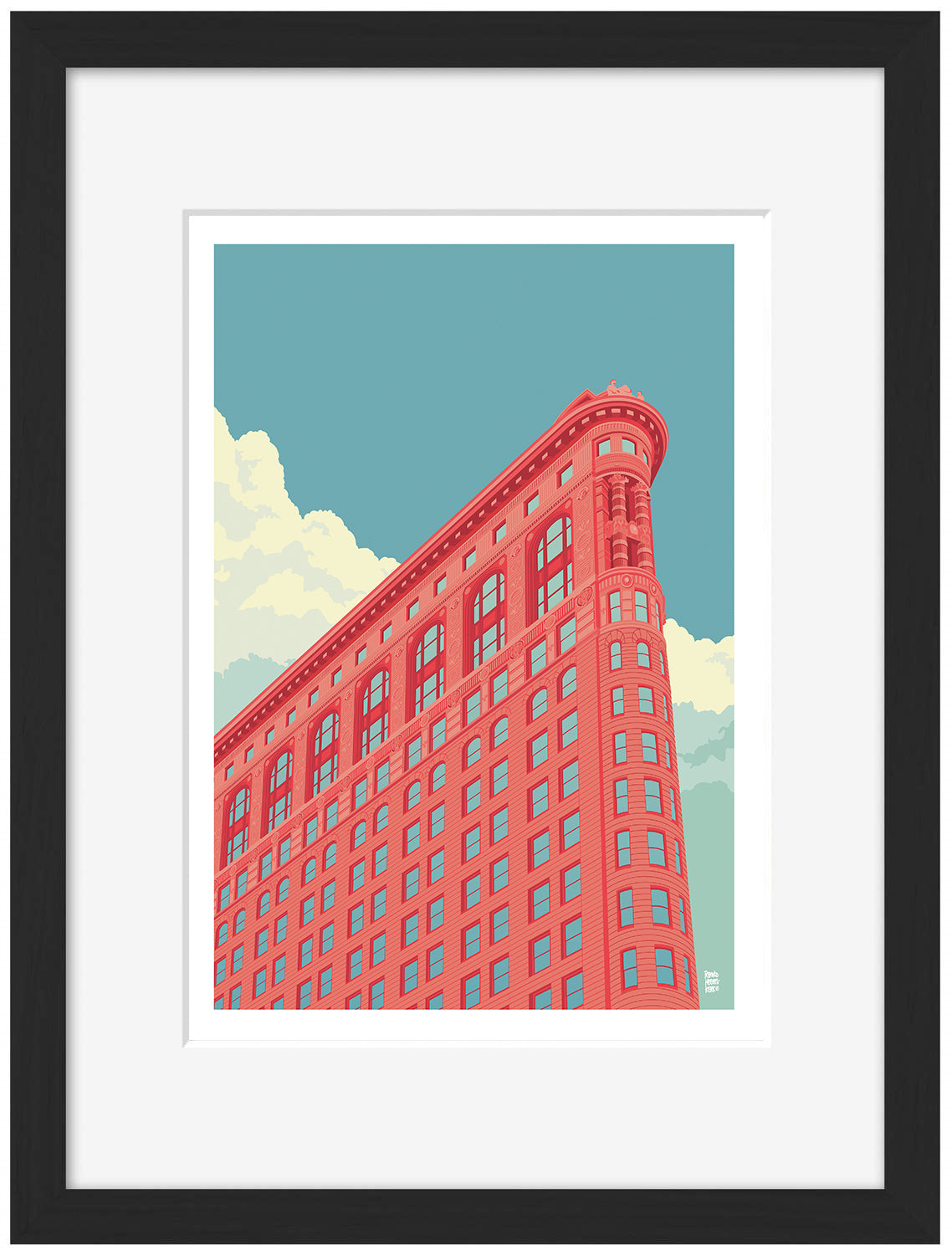NYC Flatiron Building-print, remko-heemskerk-Framed Print-30 x 40 cm-BLUE SHAKER