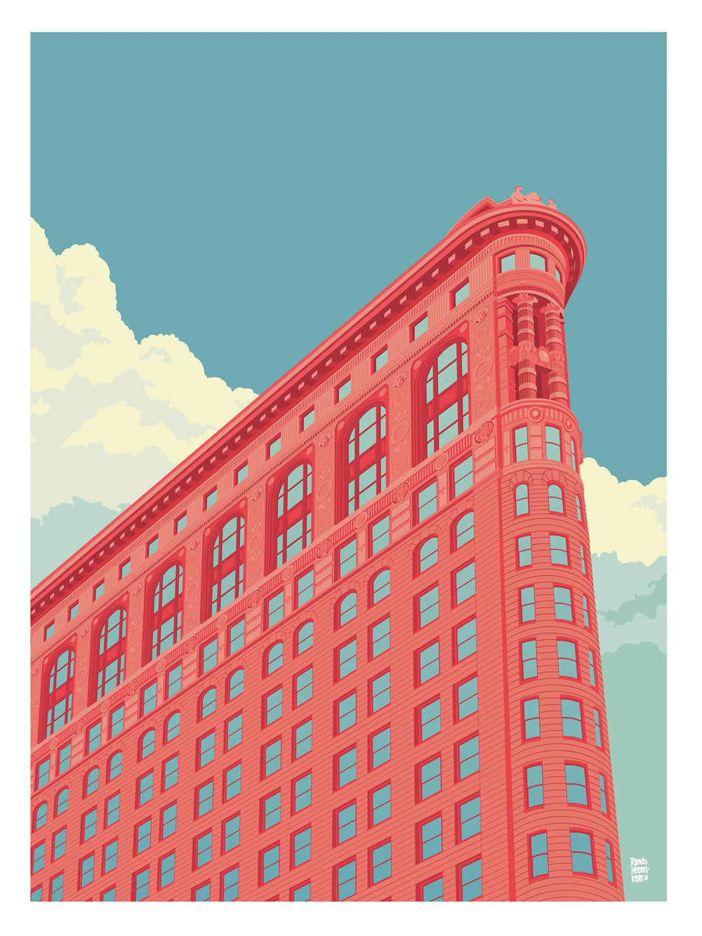NYC Flatiron Building-print, remko-heemskerk-Print-30 x 40 cm-BLUE SHAKER