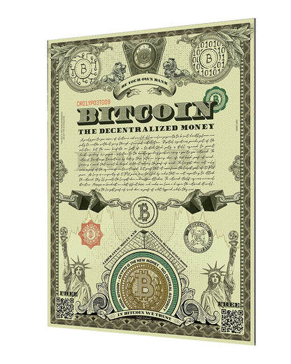 Bitcoin Is The New Money-print, ricardo-noble-Alu Dibond 3mm-40 x 60 cm-BLUE SHAKER