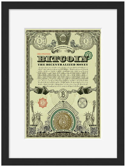 Bitcoin Is The New Money-print, ricardo-noble-Framed Print-30 x 40 cm-BLUE SHAKER
