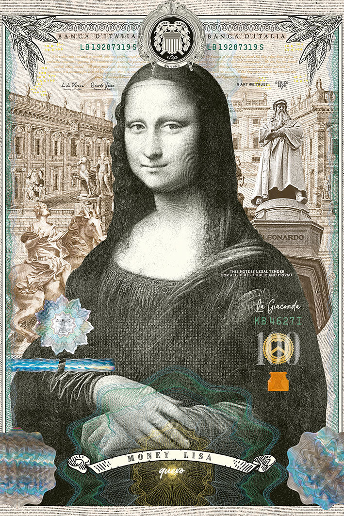 Money Lisa-print, ricardo-noble-Print-30 x 40 cm-BLUE SHAKER