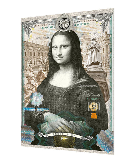 Money Lisa-print, ricardo-noble-Alu Dibond 3mm-40 x 60 cm-BLUE SHAKER