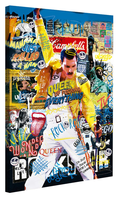 Queen of Fuc#1ng Everything-print, ricardo-noble-Canvas Print - 20 mm Frame-40 x 60 cm-BLUE SHAKER