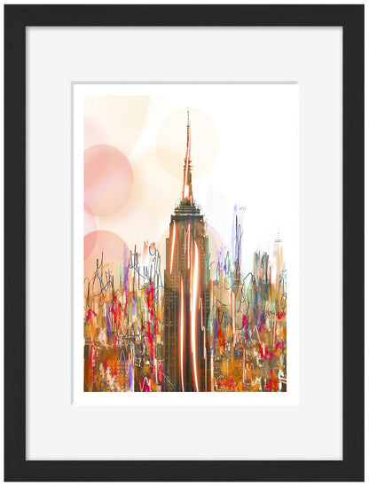City New York-print, sophia-rein-Framed Print-30 x 40 cm-BLUE SHAKER