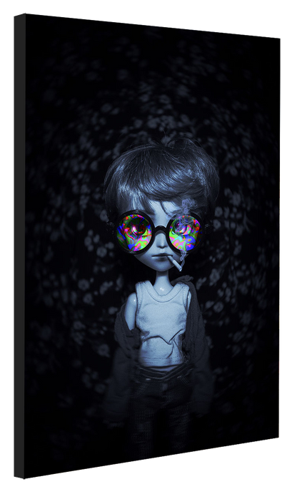 LSD Drugs Cocaïne-print, thelma-achermann-Canvas Print - 20 mm Frame-50 x 75 cm-BLUE SHAKER