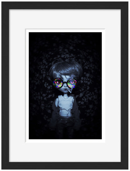 LSD Drugs Cocaïne-print, thelma-achermann-Framed Print-30 x 40 cm-BLUE SHAKER