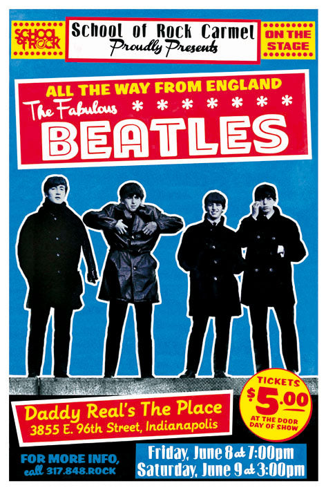 The Fabulous Beatles-concerts, print-Print-30 x 40 cm-BLUE SHAKER