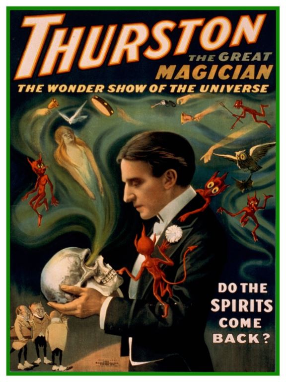 Thurston - Do the Spirits come back-magic, print-Print-30 x 40 cm-BLUE SHAKER