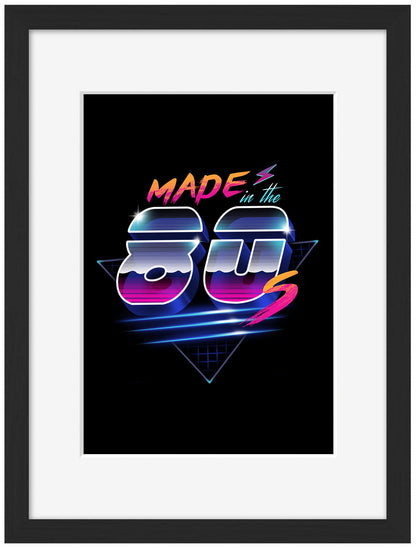 Made in the 80’s-print, vincent-trinidad-Framed Print-30 x 40 cm-BLUE SHAKER
