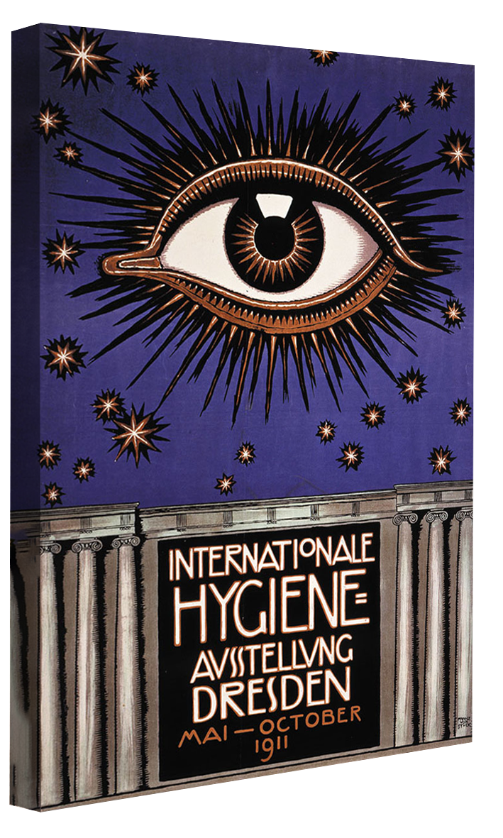 International Hygiene Exhibition-expositions, print-Canvas Print - 20 mm Frame-50 x 75 cm-BLUE SHAKER