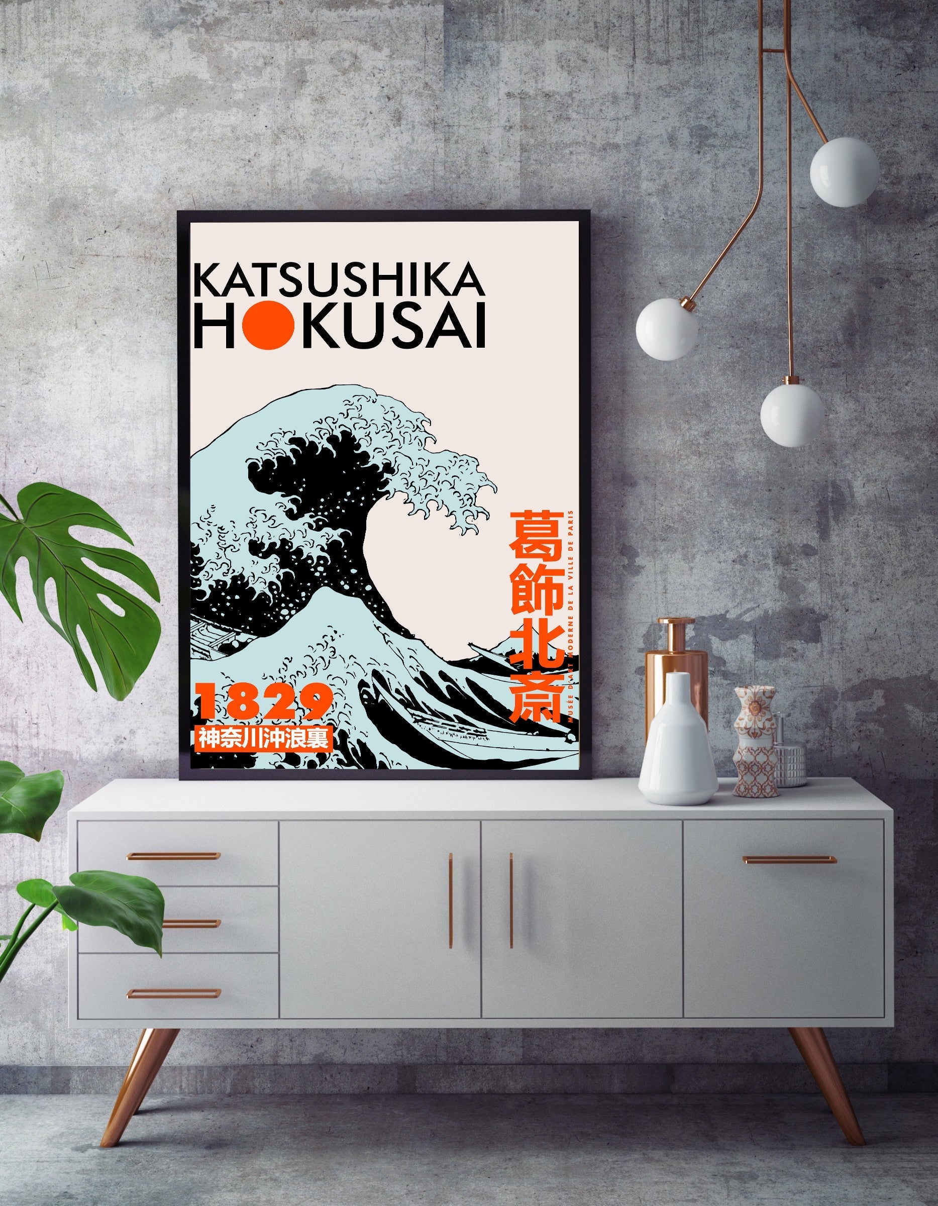 Katsushika Hokusai 1829-expositions, print-BLUE SHAKER