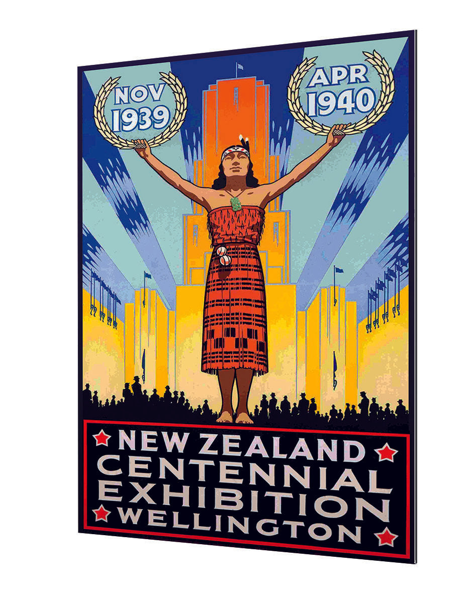 World Fair WELLINGTON 1939-expositions, print-Alu Dibond 3mm-40 x 60 cm-BLUE SHAKER
