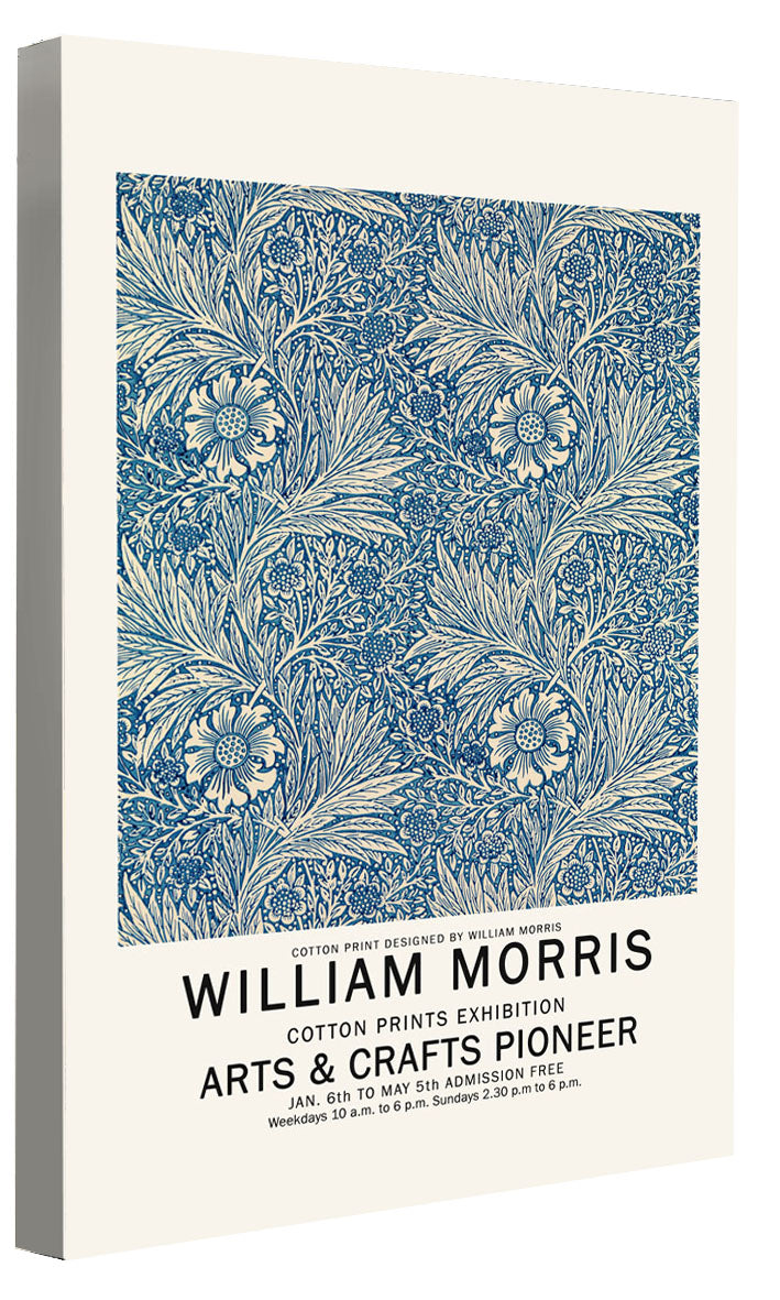 William Morris 12-expositions, print-Canvas Print - 20 mm Frame-50 x 75 cm-BLUE SHAKER