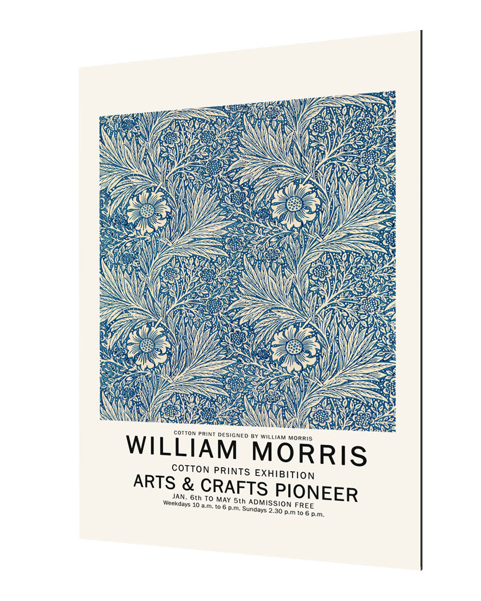 William Morris 12-expositions, print-Alu Dibond 3mm-40 x 60 cm-BLUE SHAKER
