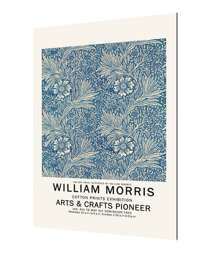 William Morris 12-expositions, print-Alu Dibond 3mm-40 x 60 cm-BLUE SHAKER