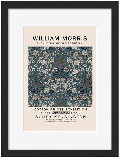 William Morris 15-expositions, print-Framed Print-30 x 40 cm-BLUE SHAKER