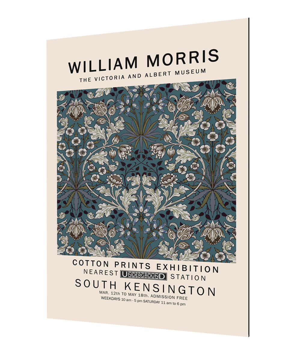 William Morris 15-expositions, print-Alu Dibond 3mm-40 x 60 cm-BLUE SHAKER
