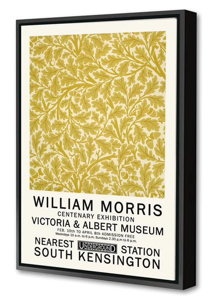 William Morris 2-expositions, print-Canvas Print with Box Frame-40 x 60 cm-BLUE SHAKER