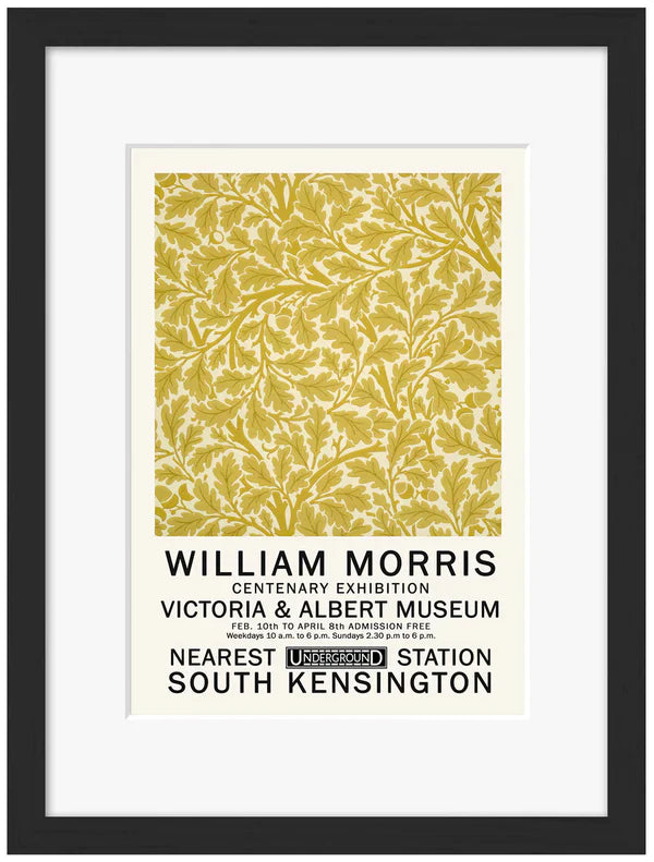 William Morris 2-expositions, print-Framed Print-30 x 40 cm-BLUE SHAKER