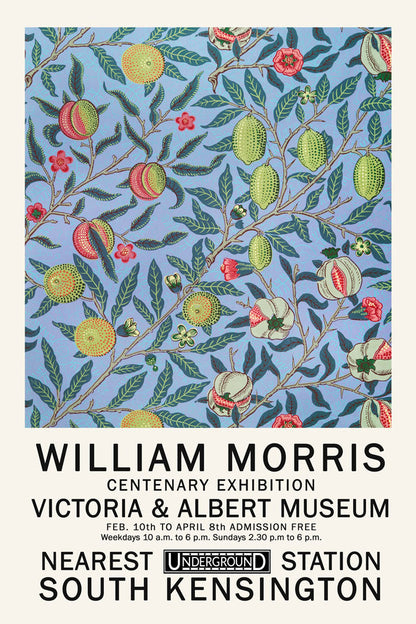 William Morris 3-expositions, print-Print-30 x 40 cm-BLUE SHAKER