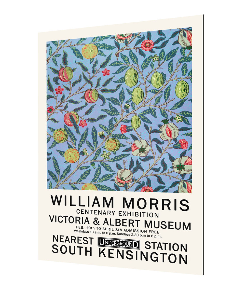 William Morris 3-expositions, print-Alu Dibond 3mm-40 x 60 cm-BLUE SHAKER