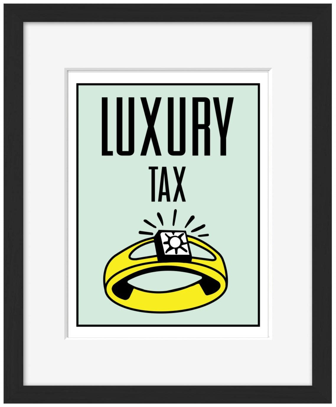 Luxury Tax-monopoly, print-Framed Print-30 x 40 cm-BLUE SHAKER