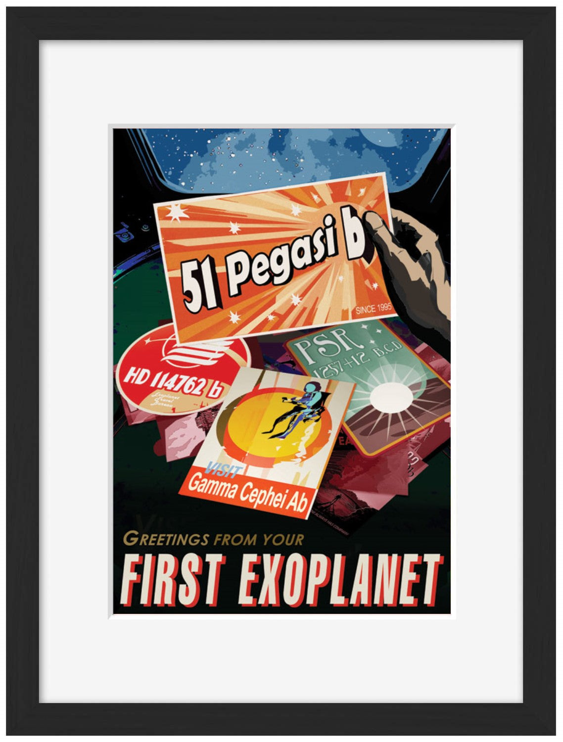 First Exoplanet-nasa, print-Framed Print-30 x 40 cm-BLUE SHAKER