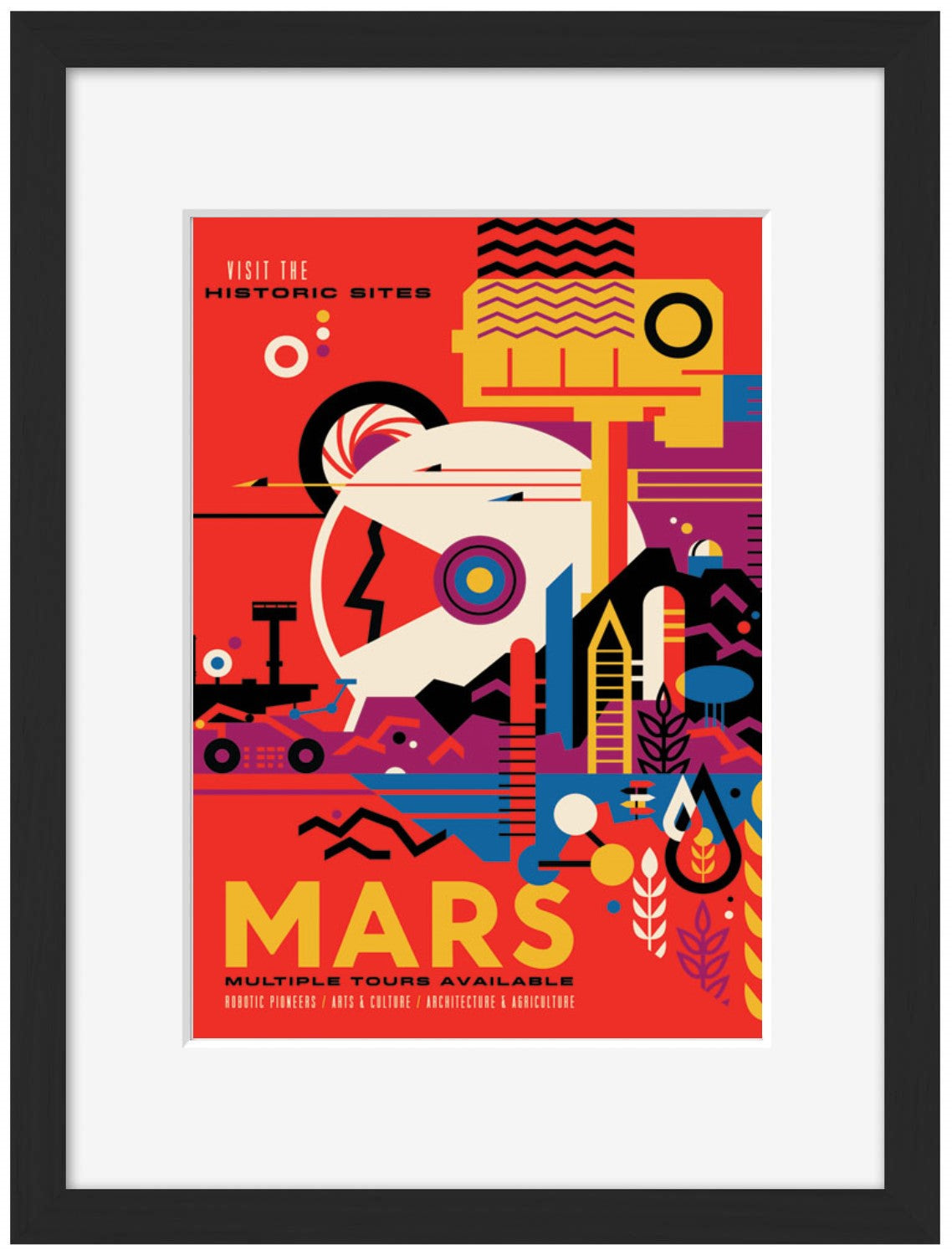 Mars-nasa, print-Framed Print-30 x 40 cm-BLUE SHAKER