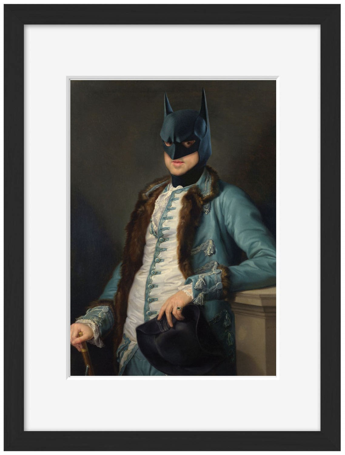 Batman-historical, print-Framed Print-30 x 40 cm-BLUE SHAKER