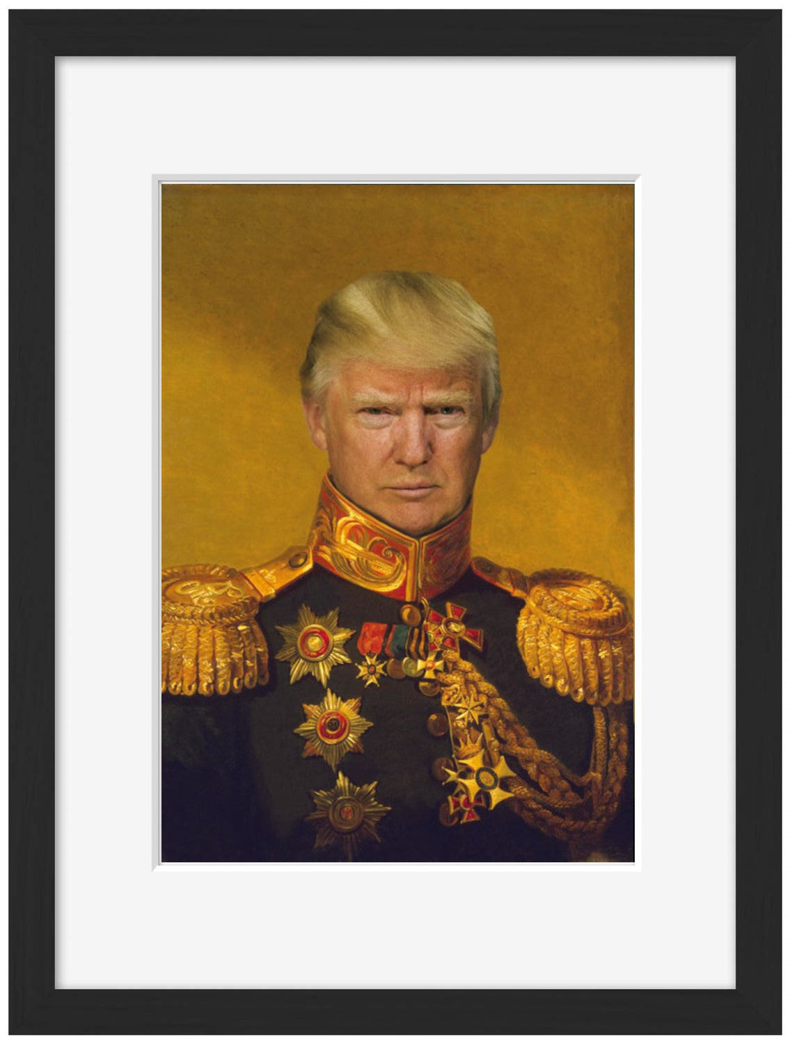 Military Trump-historical, print-Framed Print-30 x 40 cm-BLUE SHAKER